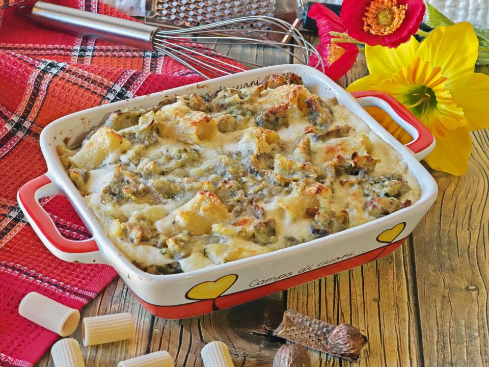Pasta al forno con carciofi