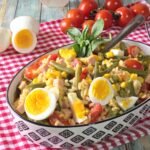 Insalata di riso con prosciutto cotto e fagiolini estiva