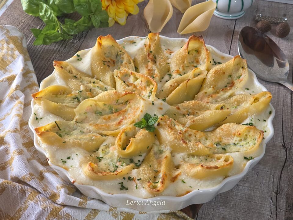 Conchiglioni ripieni al Salmone e Zucchine