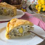 La torta Pasqualina di Carciofi cotta in forno o in friggitrice ad aria