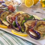Involtini di melanzane grigliate con bresaola e formaggio ricetta light e veloce