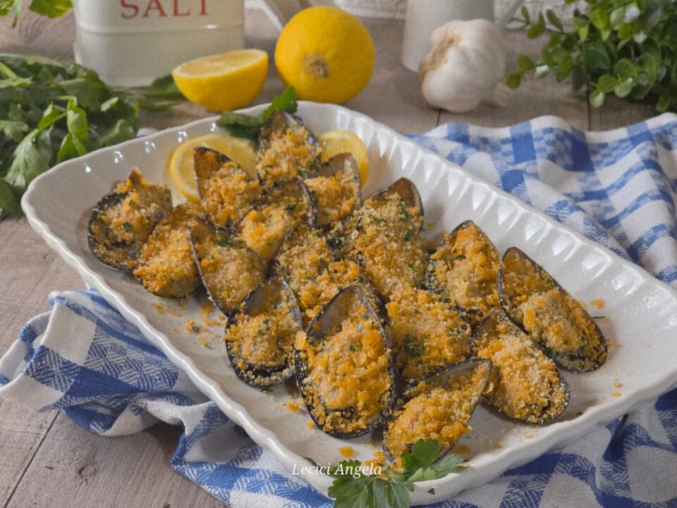 Cozze Gratinate croccantissime la ricetta infallibile in Forno e Friggitrice ad Aria