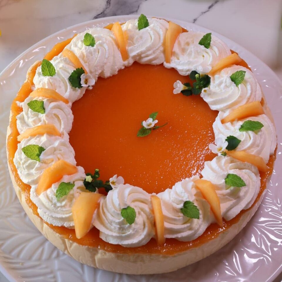 Cheesecake al melone senza cottura facile ed estiva