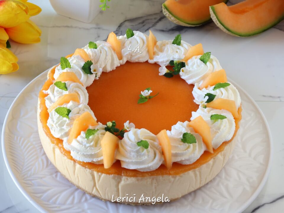 Cheesecake al melone senza cottura facile ed estiva