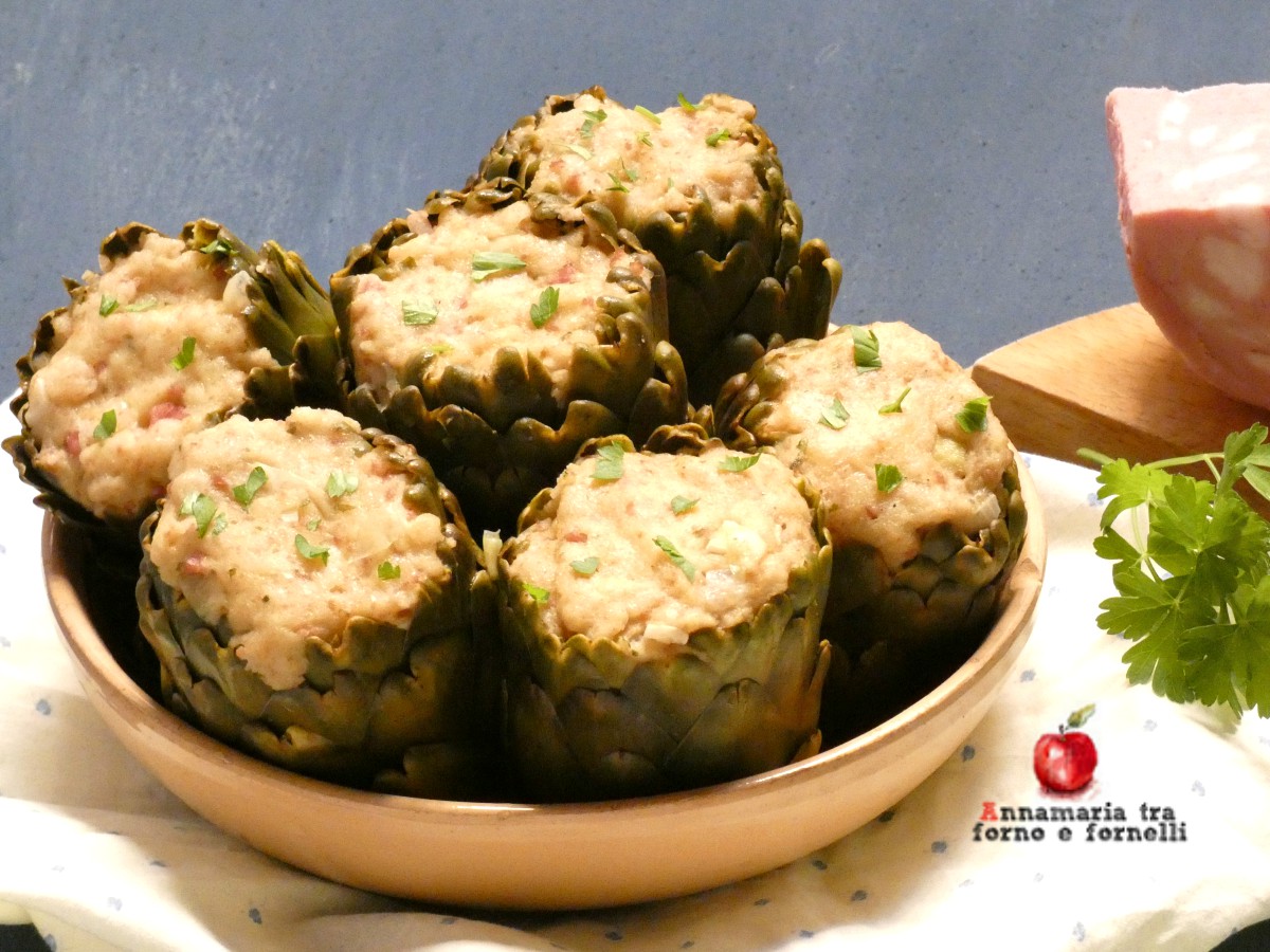 carciofi con mortadella