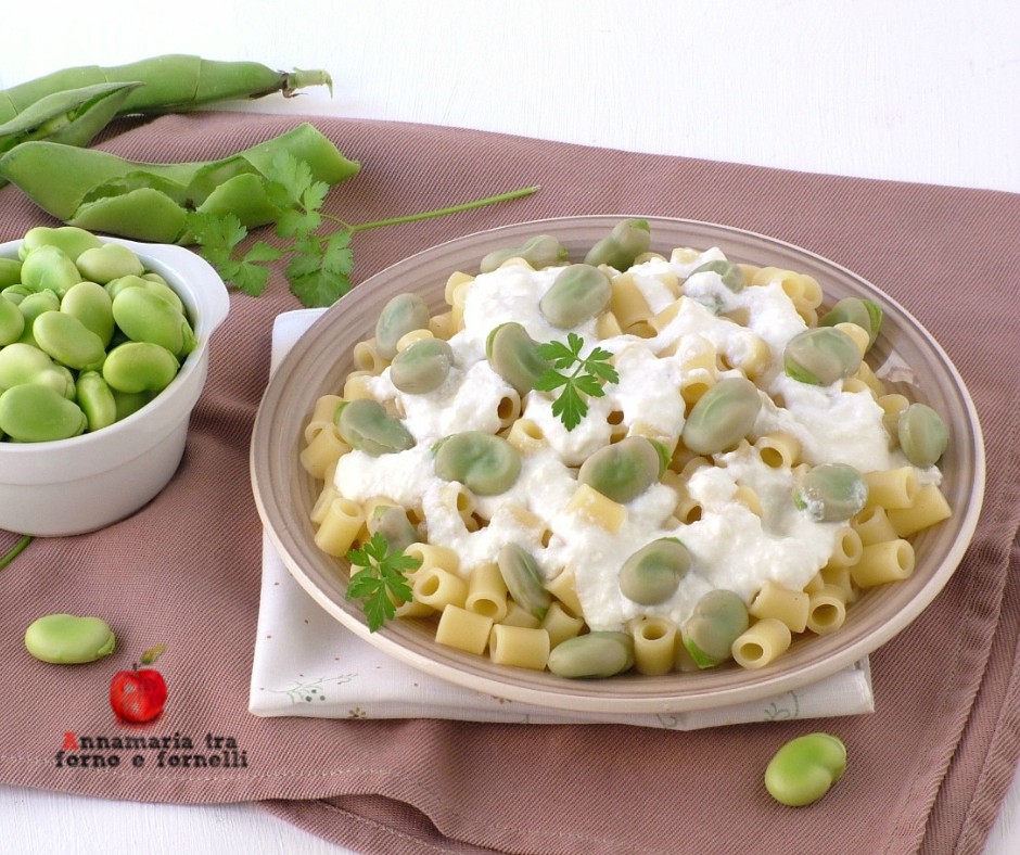pasta con fave verdi e ricotta