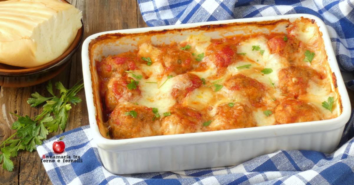 Polpette con scamorza al forno secondo piatto senza frittura e tutto a ...