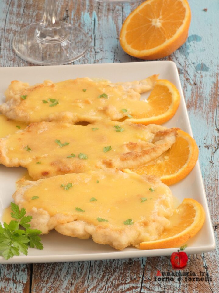 petto di pollo con crema all'arancia