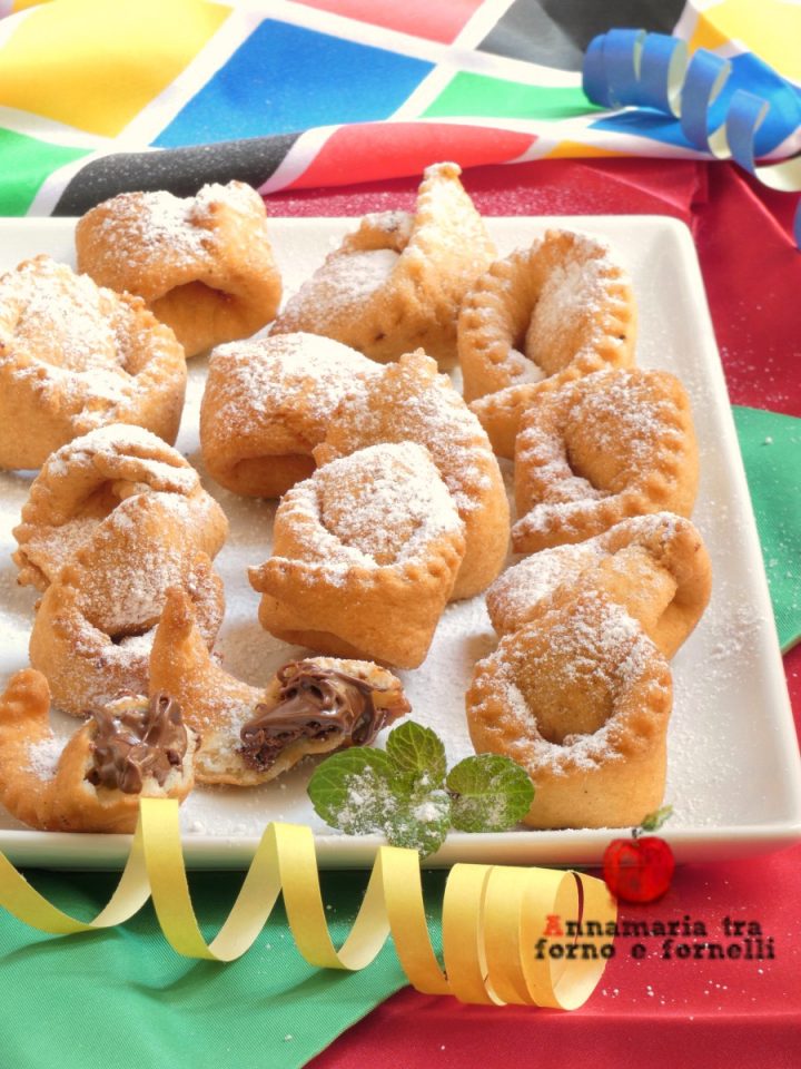 tortelli di carnevale con nutella