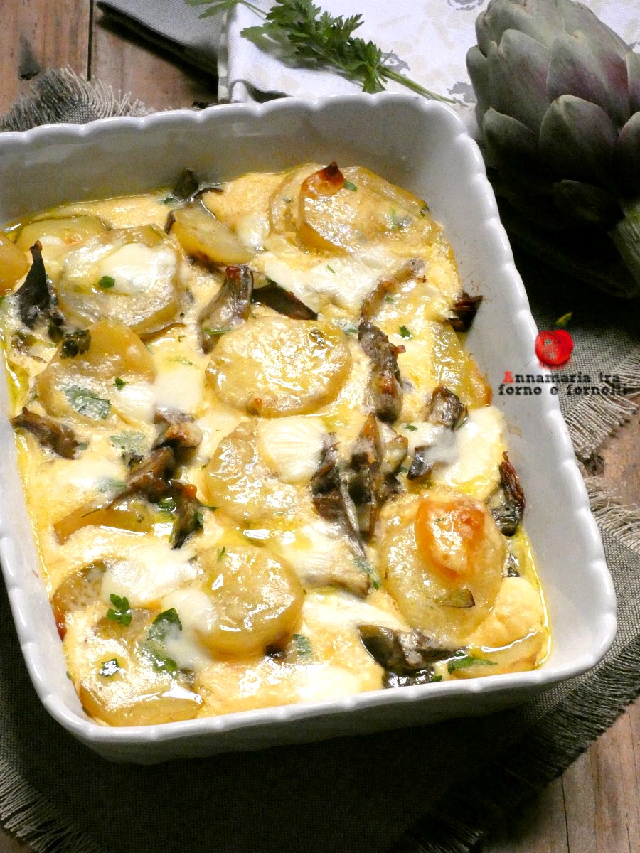 Frittata di patate e carciofi al forno, secondo piatto facile senza ...