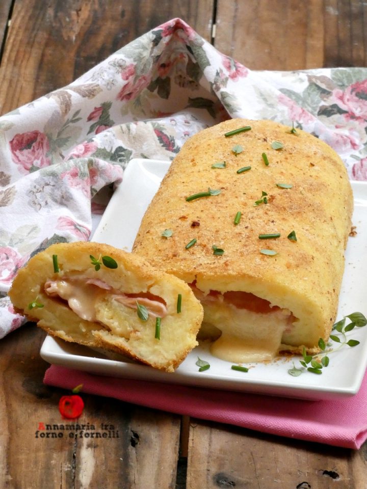 vpolpettone di patate farcito al forno