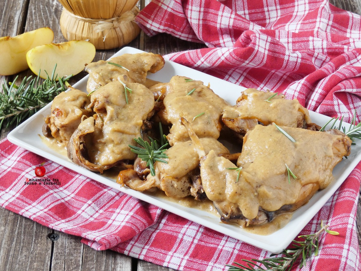 coniglio alla crema di mele