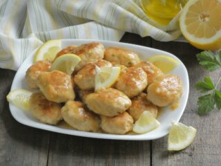 polpette di pollo alla crema di limone