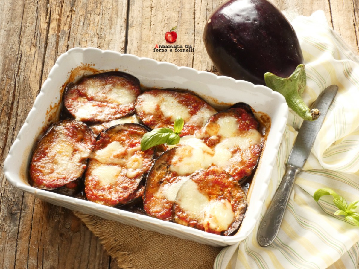 parmigiana con melanzane arrostite