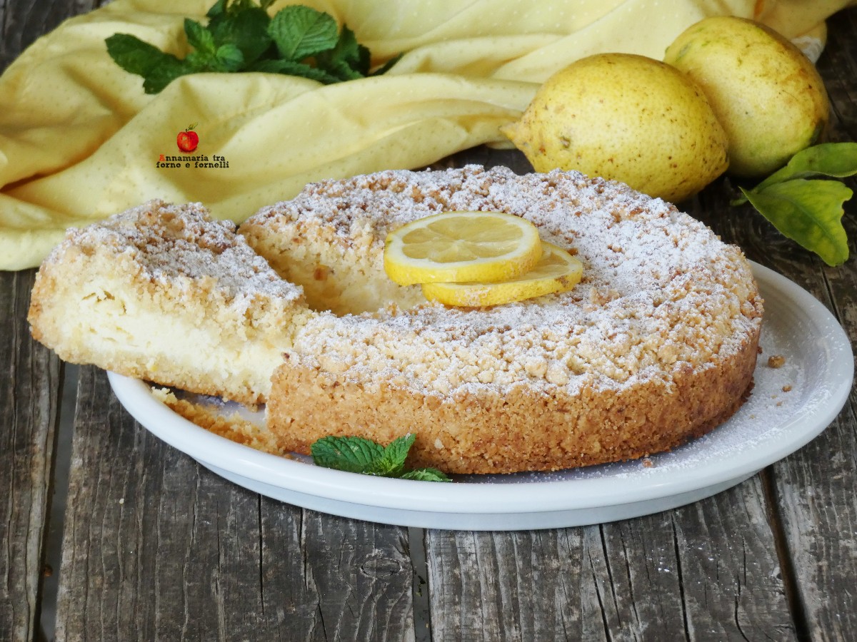 sbriciolata con crema di ricotta al limone