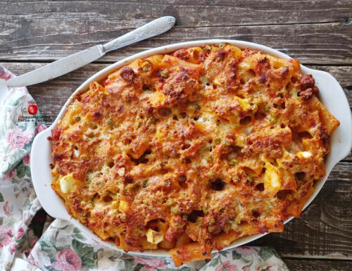 Pasta al forno della nonna senza salumi e besciamella