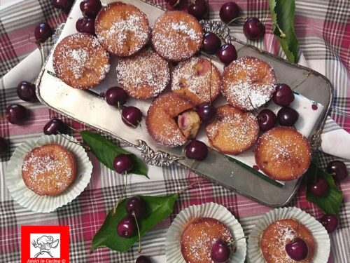 Muffin con ciliegie
