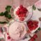 Crema di mascarpone panna e fragole frullate