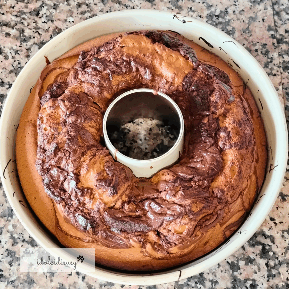 idolcidisusy ciambellone alla Nutella Bimby appena sfornato