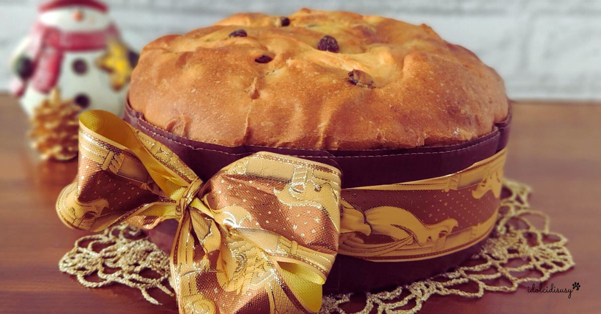 Panettone facile e veloce fatto in casa con uvetta
