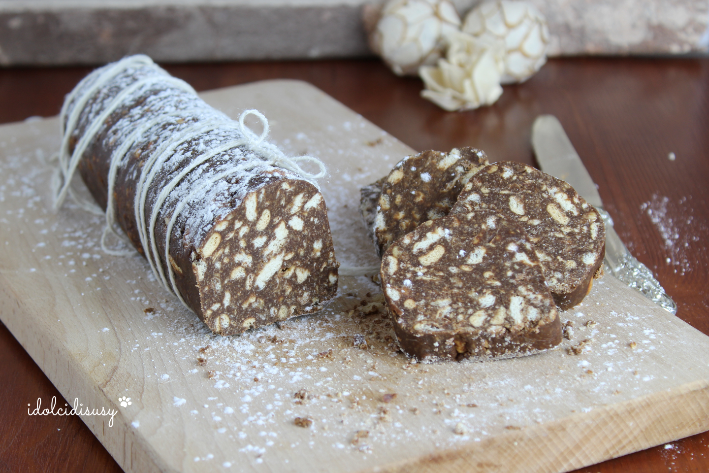 idolcidisusy Salame al cioccolato senza uova