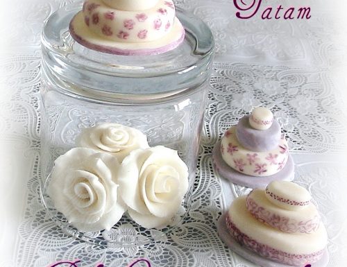 Lilac miniature wedding cake