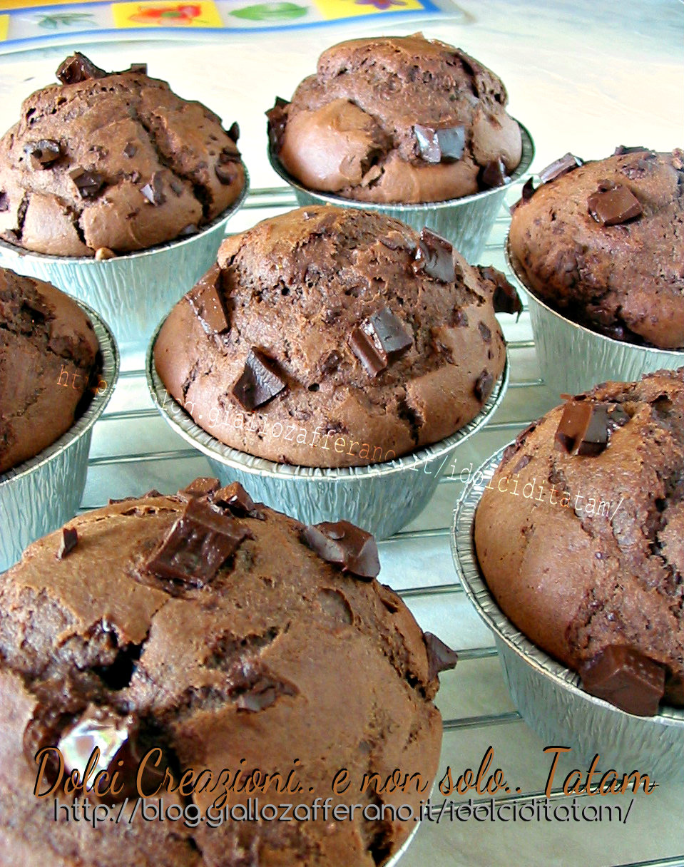 Muffin morbidissimi al doppio cioccolato 2
