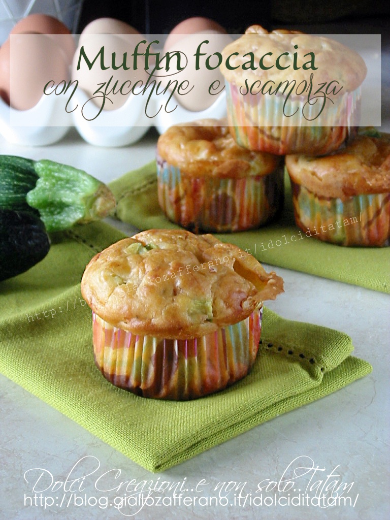 Muffin focaccia con zucchine e scamorza