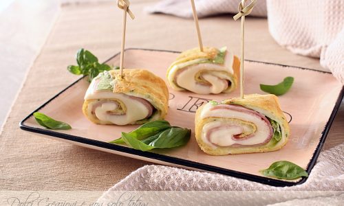 Stuzzichini veloci di frittata e prosciutto, finger food e aperitivo