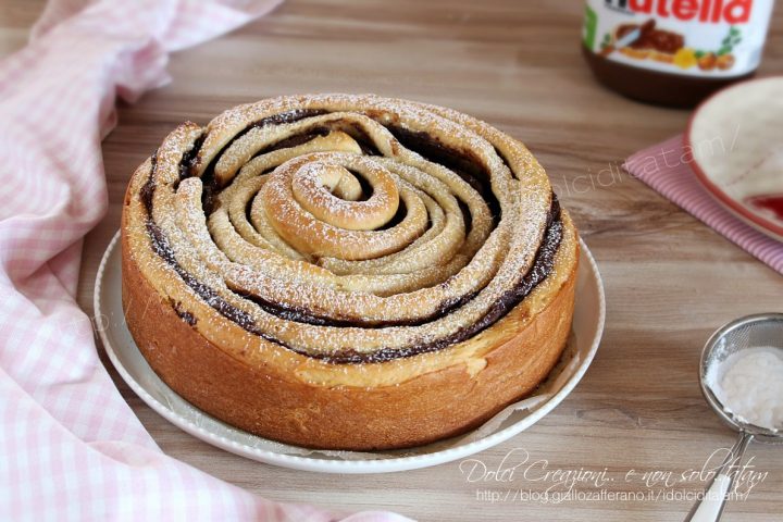 torta spirale di pan brioche alla nutella