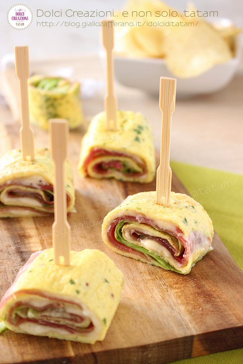 Rotolini di frittata con bresaola