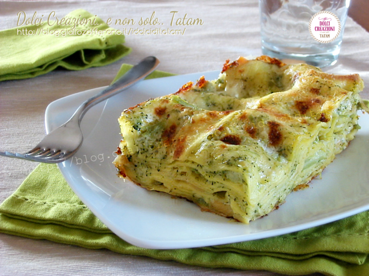 Lasagne con broccoli e scamorza