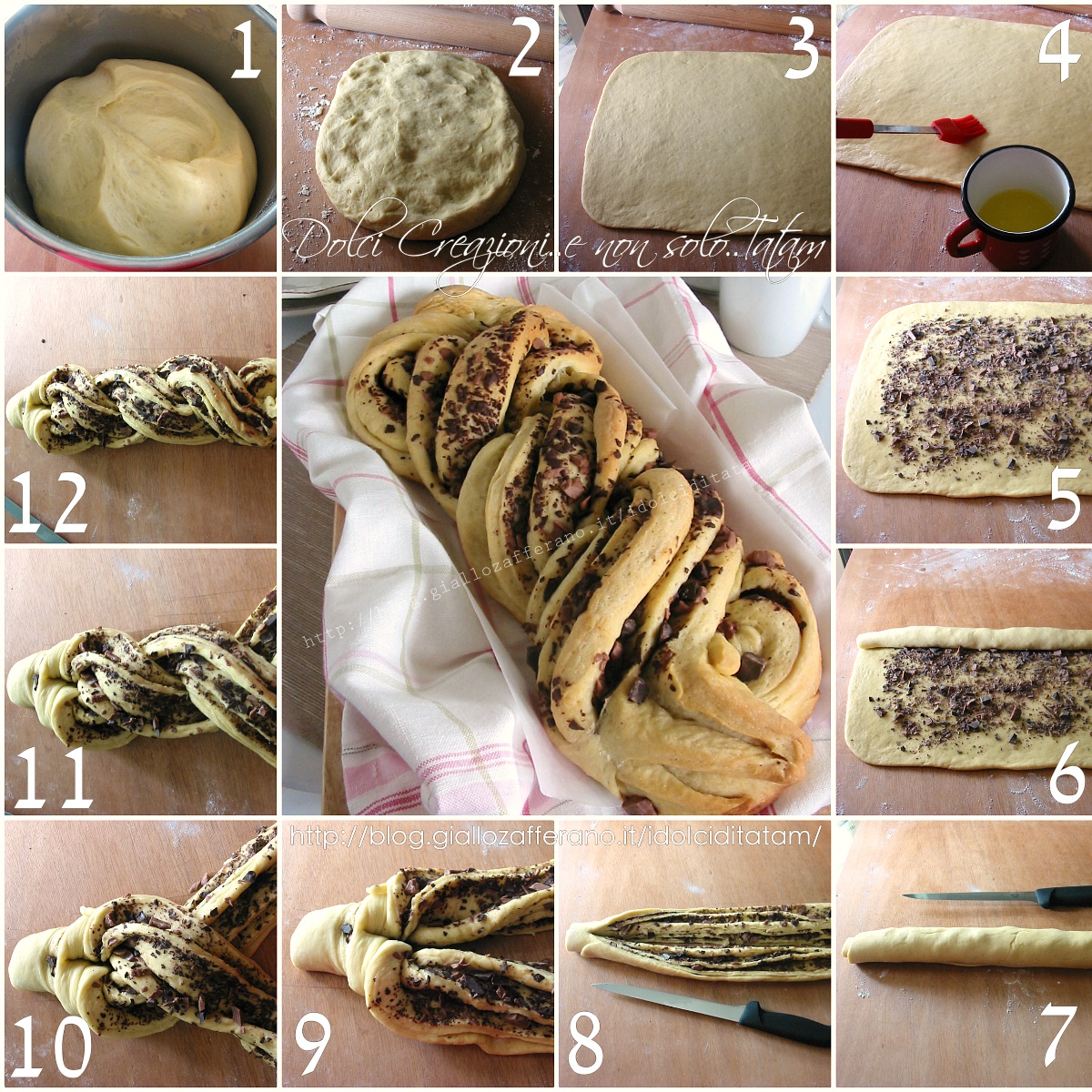 Treccia al cioccolato