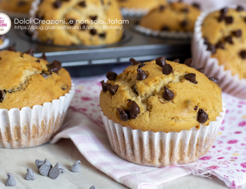 Muffin al caffèlatte e gocce di cioccolato