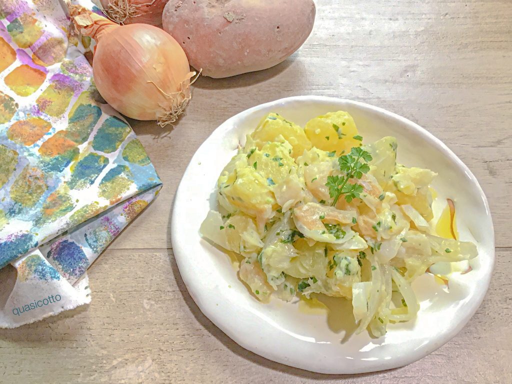 Insalata baccalà patate e cipolle