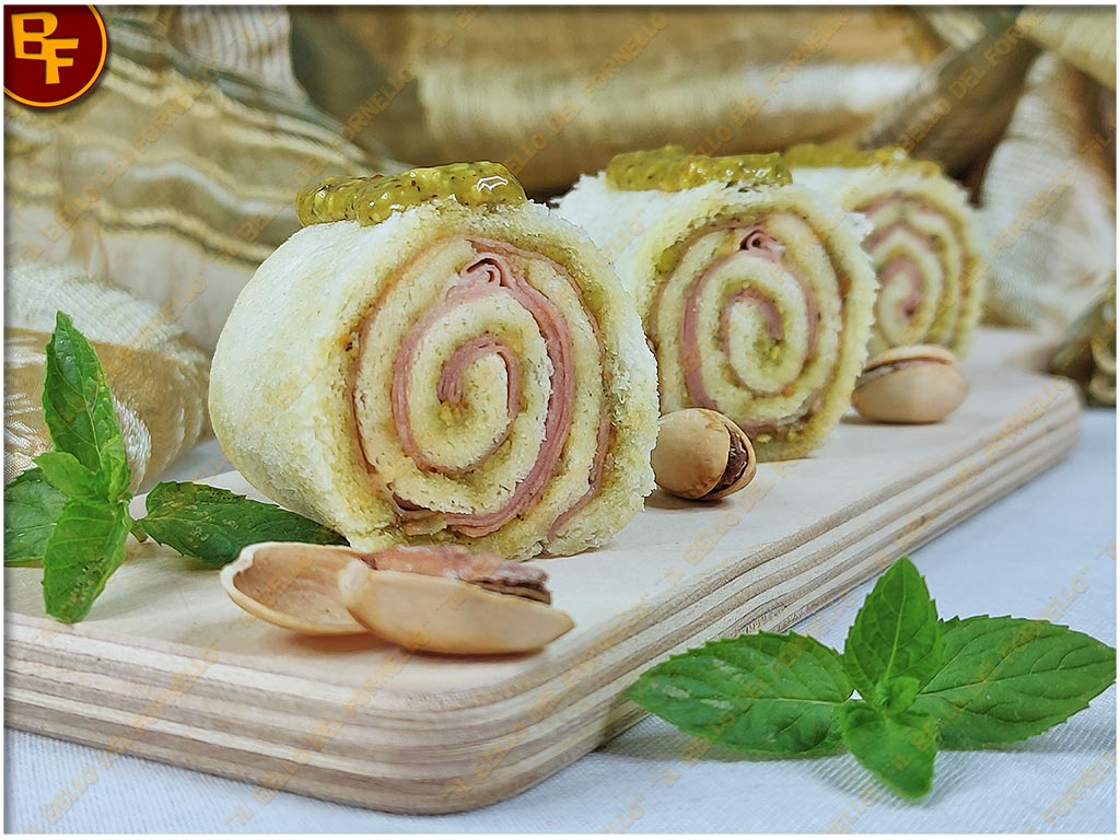 Girelle Di Tramezzini Con Pistacchi E Mortadella Il Bello Del Fornello