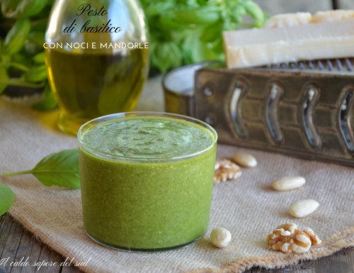 Pesto di basilico noci e mandorle