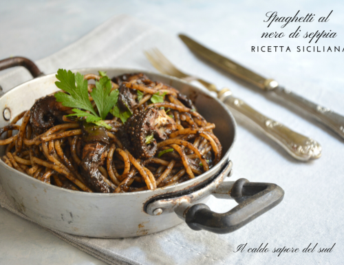 Spaghetti al nero di seppia alla siciliana