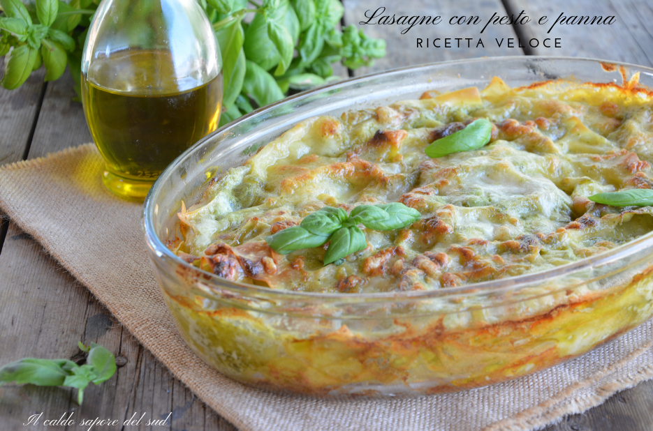 Lasagne con pesto e panna ricetta veloce