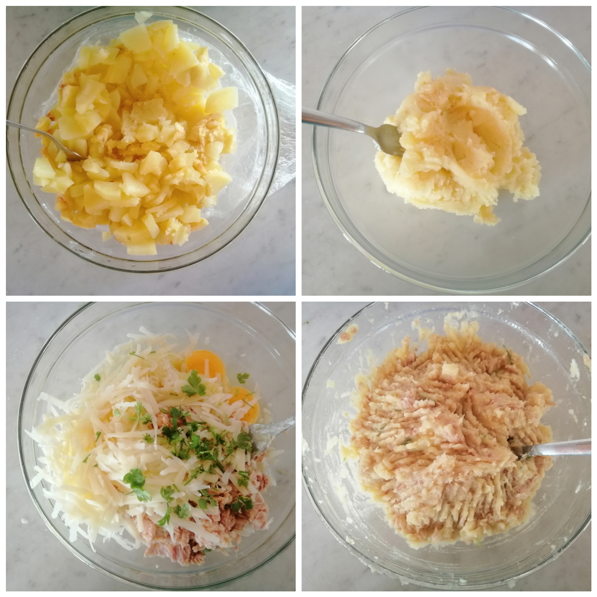 Crocchette di patate e tonno con cuore filante