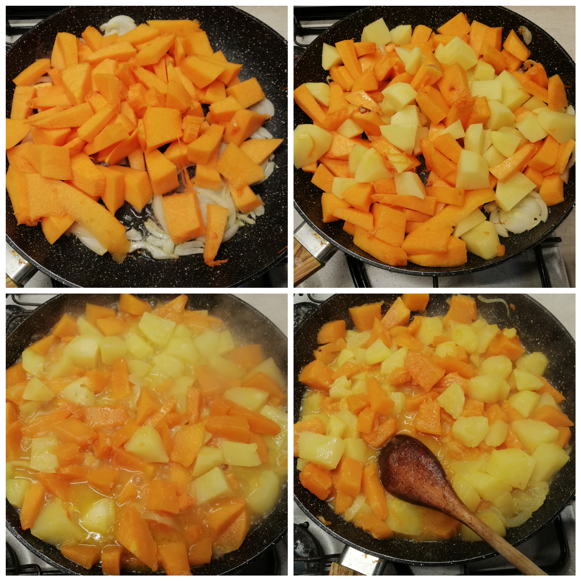 Torta salata di sfoglia con zucca e patate