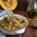 Orzo perlato con zucca e funghi