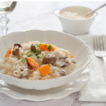 Risotto cremoso zucca e funghi