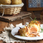 Filetto di salmone al forno in crosta di patate