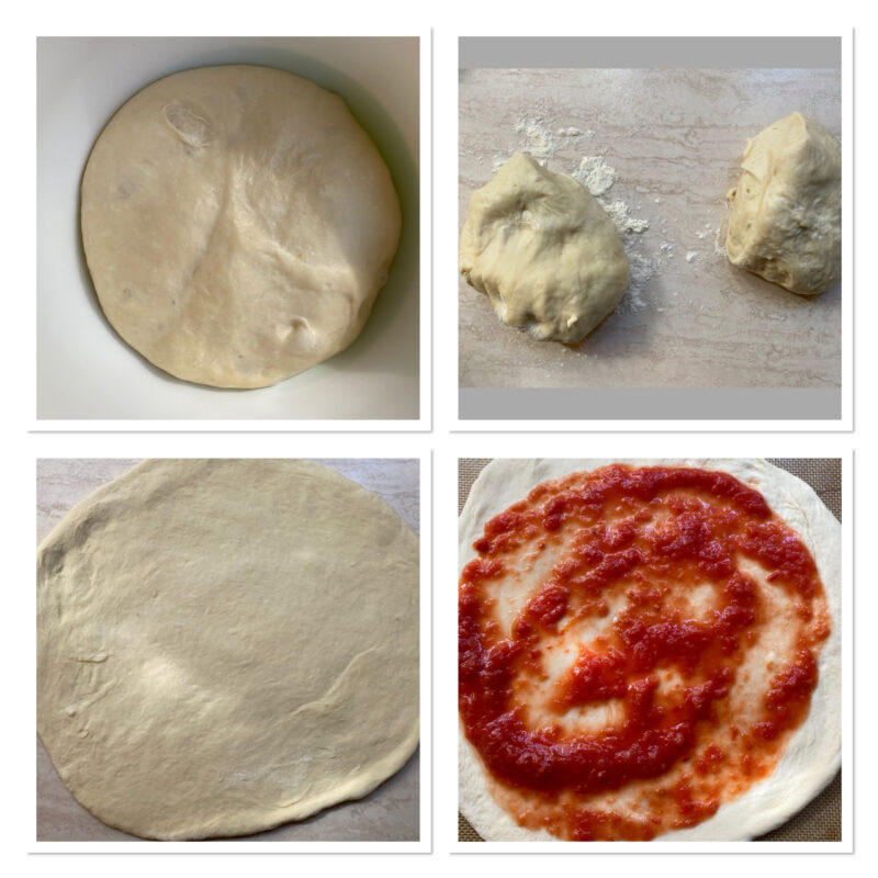 Focaccia soffice ripiena con prosciutto formaggio e pomodoro