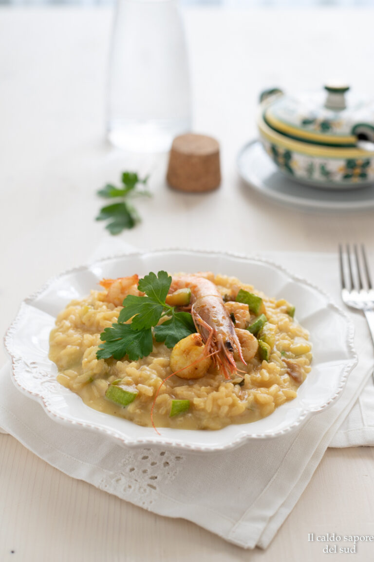 Risotto con gamberetti e zucchine Blog di Il caldo sapore del sud