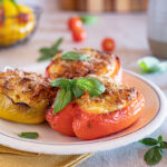 Peperoni ripieni di patate con prosciutto e provola affumicata