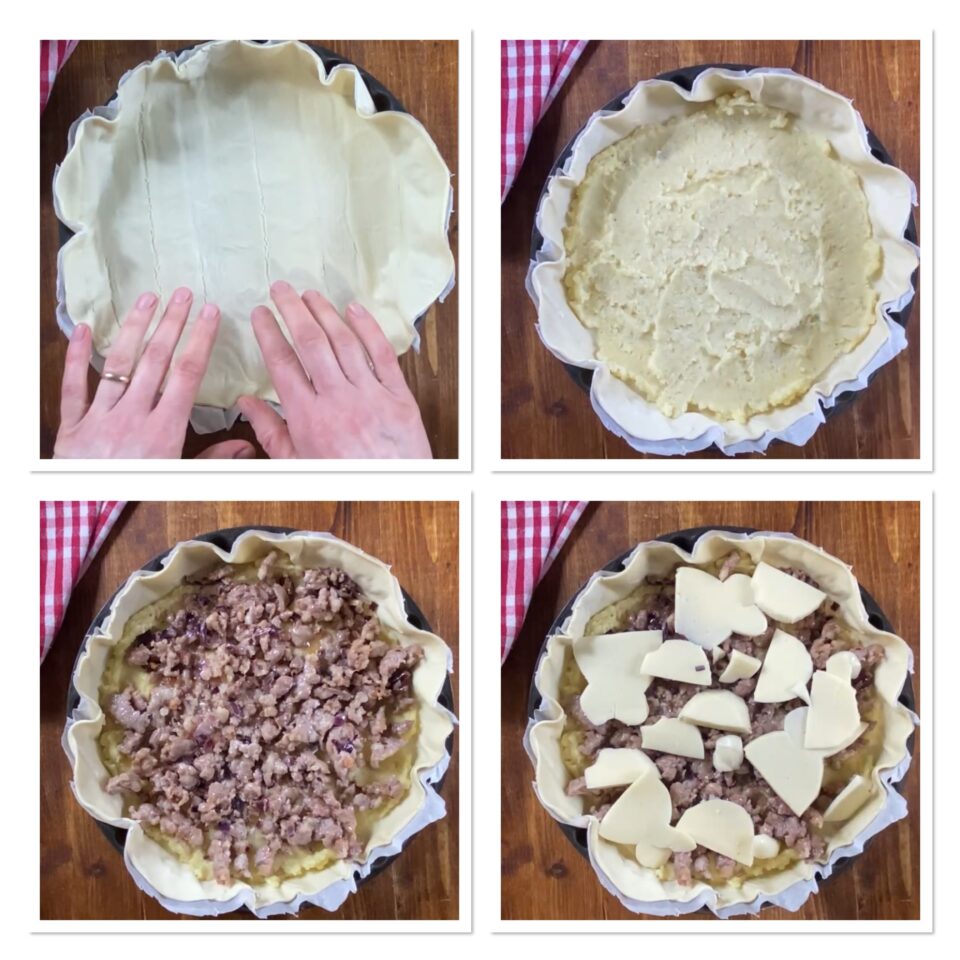 torta patate e salsiccia