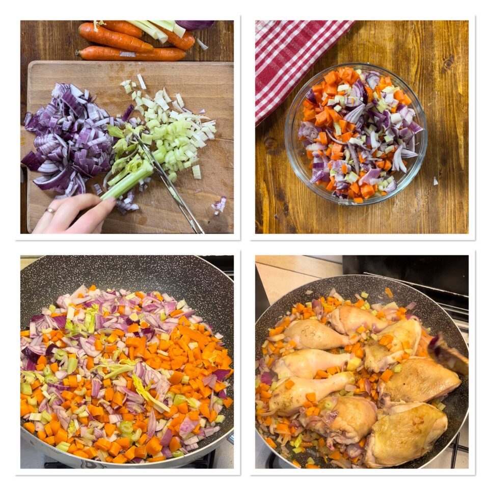 Pollo con verdure in agrodolce