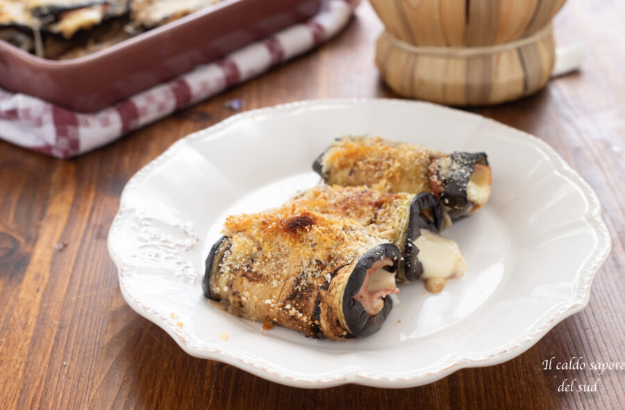 Involtini di melanzane gratinati